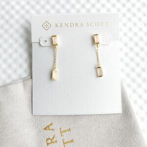 Kendra Scott Gold Rose Quartz Juliette Earrings NEW